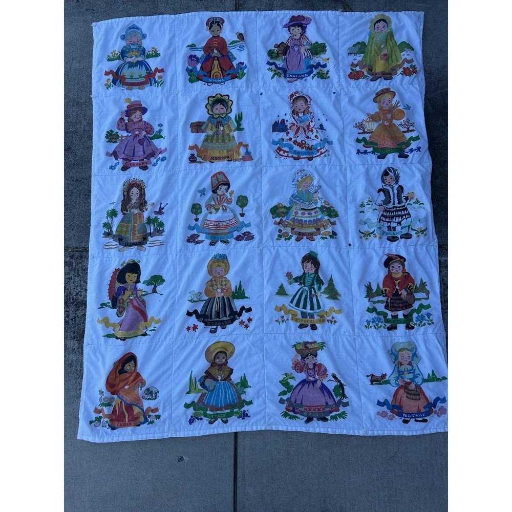 Dolls Of Many Nations Quilt 60